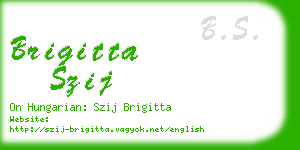 brigitta szij business card